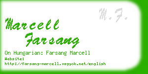 marcell farsang business card